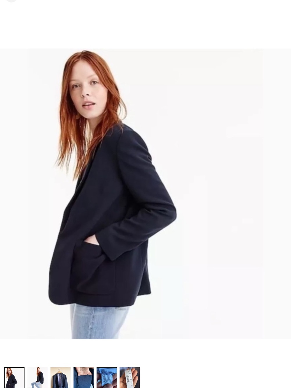 Classic Navy Women's Blazer Jacket - Timeless Tailored Style